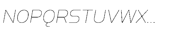 Nikhom Thin Italic Font UPPERCASE