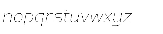 Nikhom Thin Italic Font LOWERCASE