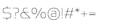 Nikhom Thin Font OTHER CHARS