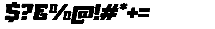 Nikkei Punk Extra Black Oblique Font OTHER CHARS
