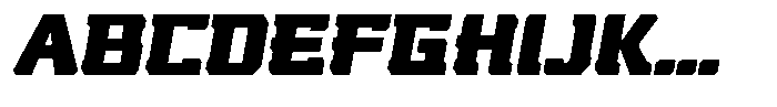 Nikkei Punk Extra Black Oblique Font UPPERCASE