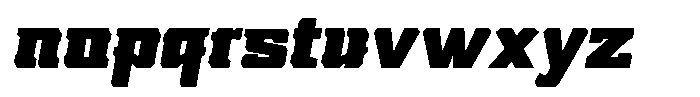 Nikkei Punk Extra Black Oblique Font LOWERCASE