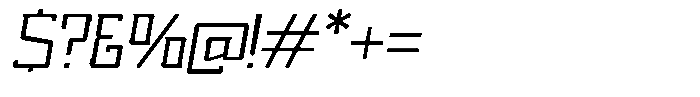 Nikkei Punk Extra Light Oblique Font OTHER CHARS