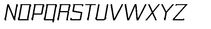 Nikkei Punk Extra Light Oblique Font UPPERCASE