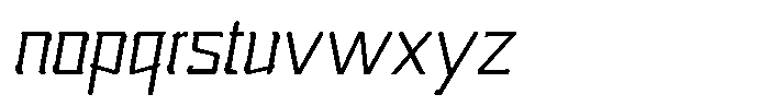 Nikkei Punk Extra Light Oblique Font LOWERCASE