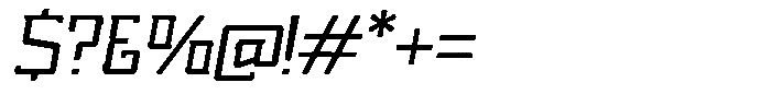 Nikkei Punk Light Oblique Font OTHER CHARS