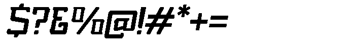 Nikkei Punk Medium Oblique Font OTHER CHARS