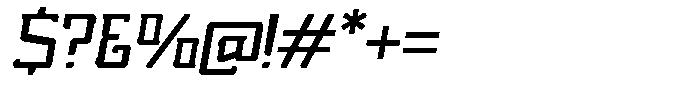 Nikkei Punk Oblique Font OTHER CHARS