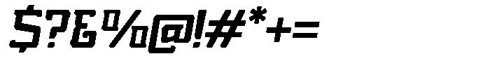 Nikkei Punk Semi Bold Oblique Font OTHER CHARS
