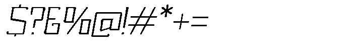 Nikkei Punk Thin Oblique Font OTHER CHARS