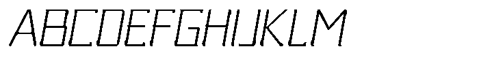 Nikkei Punk Thin Oblique Font UPPERCASE
