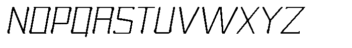 Nikkei Punk Thin Oblique Font UPPERCASE