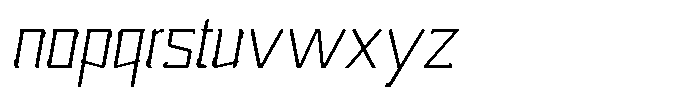 Nikkei Punk Thin Oblique Font LOWERCASE