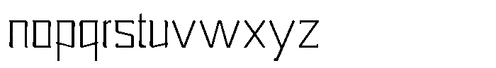 Nikkei Punk Thin Font LOWERCASE