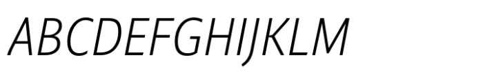 Niko Condensed Extralight Italic Font UPPERCASE
