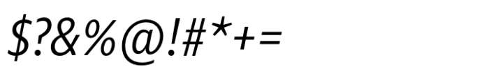 Niko Condensed Light Italic Font OTHER CHARS
