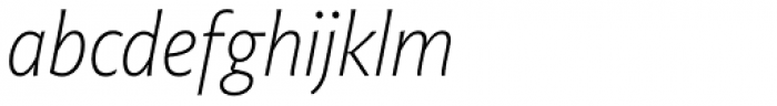 Niko Condensed Thin Italic Font LOWERCASE