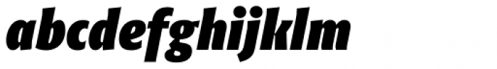 Niko Extra Condensed Black Italic Font LOWERCASE
