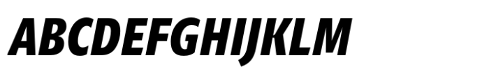 Niko Extra Condensed Extrabold Italic Font UPPERCASE