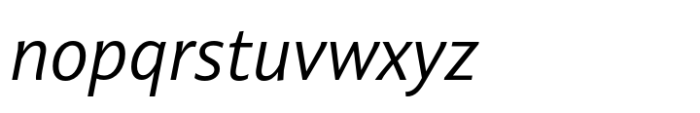 Niko Light Italic Font LOWERCASE