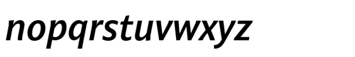 Niko Semibold Italic Font LOWERCASE