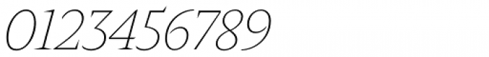 Nikola Thin Italic Font OTHER CHARS