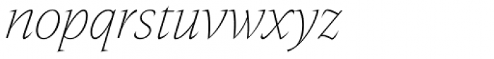 Nikola Thin Italic Font LOWERCASE