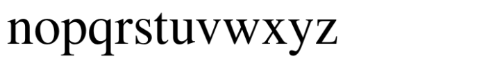 Nimbus Roman No. 9 L Pro Regular Font LOWERCASE
