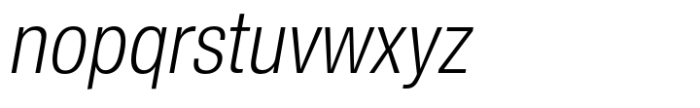 Nimbus Sans L Pro Light Condensed Italic Font LOWERCASE