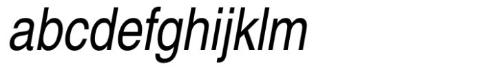 Nimbus Sans L Regular Condensed Italic Font LOWERCASE