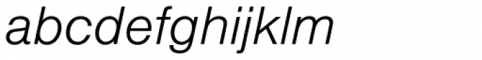 Nimbus Sans Light Italic Font LOWERCASE