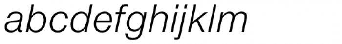Nimbus Sans ME Light Italic Font LOWERCASE