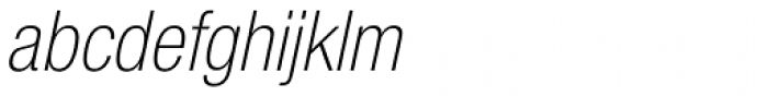 Nimbus Sans Novus Cond Light Italic Font LOWERCASE