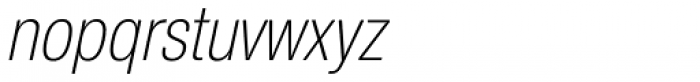 Nimbus Sans Novus Cond Light Italic Font LOWERCASE