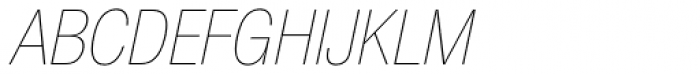 Nimbus Sans Novus Cond UltraLight Italic Font UPPERCASE