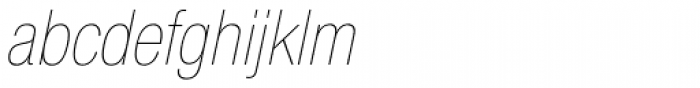 Nimbus Sans Novus Cond UltraLight Italic Font LOWERCASE
