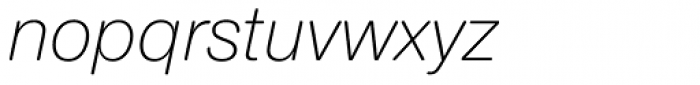 Nimbus Sans Round Light Italic Font LOWERCASE