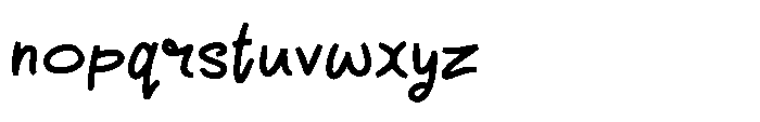 Nimella Script Font LOWERCASE