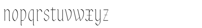 Nimit Thin Font LOWERCASE