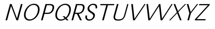Nimora Extra Light Italic Font UPPERCASE