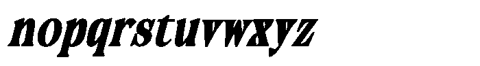 Nimuhinz  Bold Italic Regular Font LOWERCASE