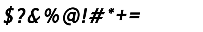 Ninova Bold Condensed Ital Font OTHER CHARS