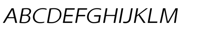 Ninova Extra Light Expanded Ital Font UPPERCASE