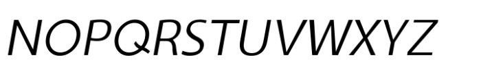 Ninova Extra Light Ital Font UPPERCASE