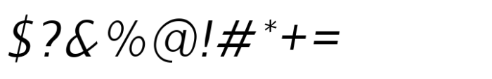 Ninova Extra Light Narrow Ital Font OTHER CHARS