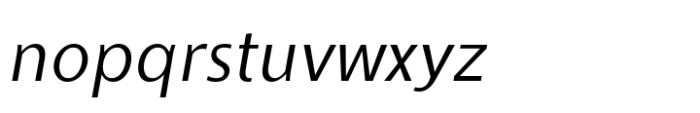 Ninova Extra Light Narrow Ital Font LOWERCASE