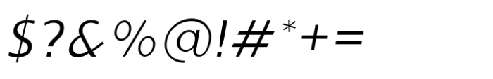 Ninova Extra Light Wide Ital Font OTHER CHARS