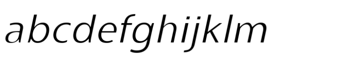 Ninova Extralight Italic Font LOWERCASE