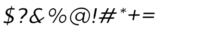 Ninova Light Expanded Ital Font OTHER CHARS