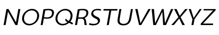 Ninova Light Expanded Ital Font UPPERCASE